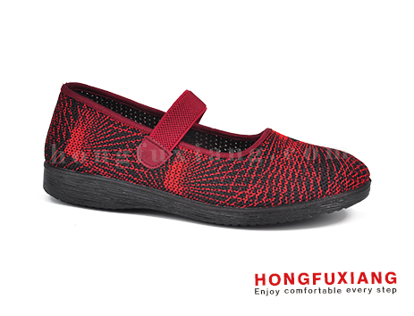 鸿福祥布鞋女鞋HL140252红色