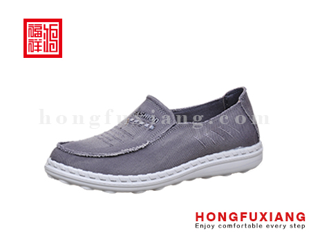 鸿福祥布鞋H1GP91325灰色休闲系列