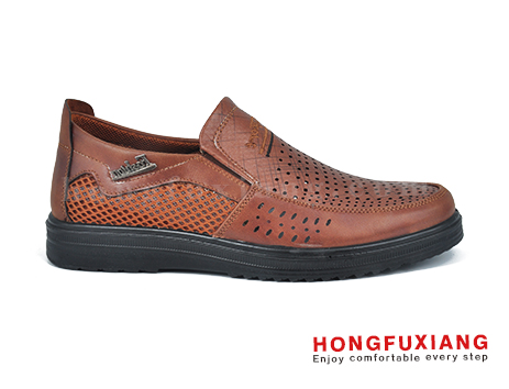 鸿福祥布鞋男鞋HG630153驼色