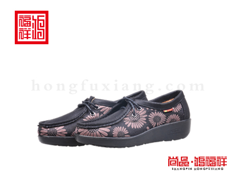 鸿福祥布鞋女鞋Q251022黑色轻便鞋