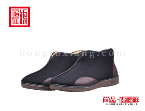 鸿福祥布鞋男鞋D259003黑色大众鞋