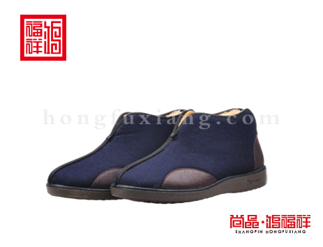 鸿福祥布鞋女鞋D259003蓝色大众鞋
