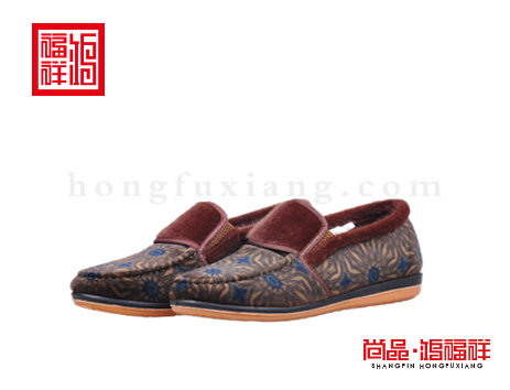 鸿福祥布鞋女鞋D154016蓝色大众鞋