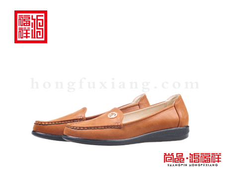 鸿福祥布鞋女鞋N251038驼色大众鞋