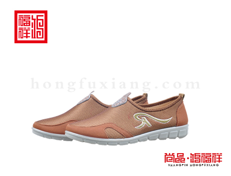 鸿福祥布鞋女鞋N151026咖啡轻便鞋