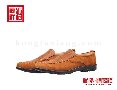 鸿福祥布鞋男鞋N151027驼色大众鞋