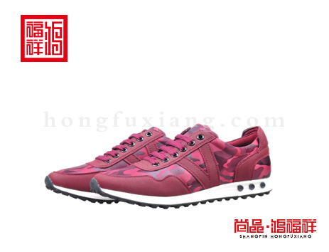 鸿福祥布鞋男鞋N256149红色风尚鞋