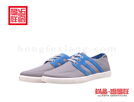 鸿福祥布鞋男鞋Q155021灰色轻便鞋