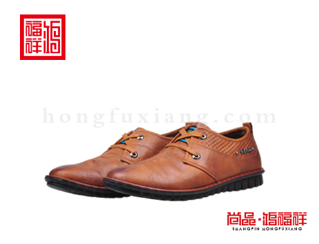 鸿福祥布鞋男鞋D151185驼色风尚鞋