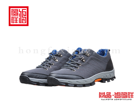 鸿福祥布鞋男鞋D156111灰色风尚鞋