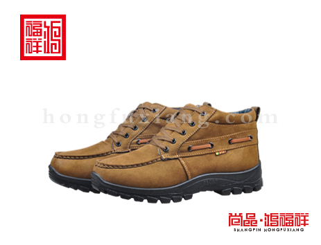 鸿福祥布鞋男鞋D231757卡其风尚鞋