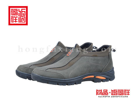 鸿福祥布鞋男鞋D231633绿色风尚鞋