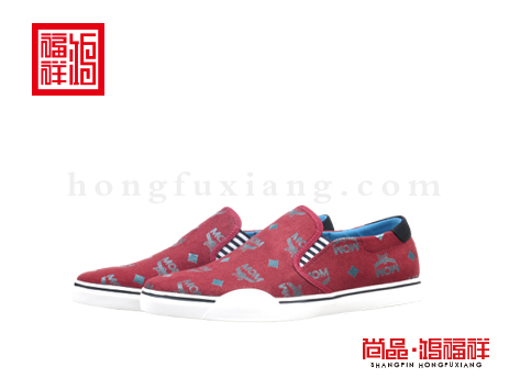 鸿福祥布鞋男鞋N152057红色风尚鞋