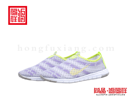 鸿福祥布鞋女鞋X155282灰色大网鞋