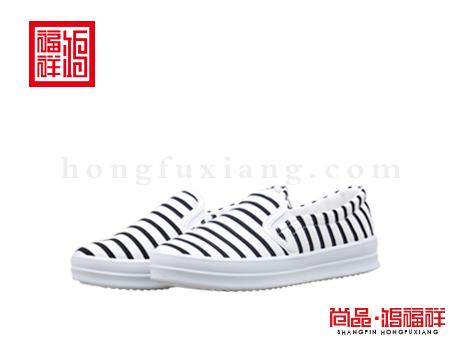 鸿福祥布鞋女鞋Q155058白色板鞋