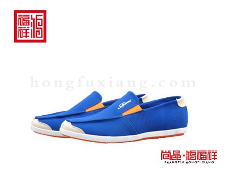 鸿福祥布鞋男鞋N252127蓝色轻便鞋