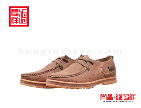 鸿福祥布鞋男鞋Q251093卡其风尚鞋