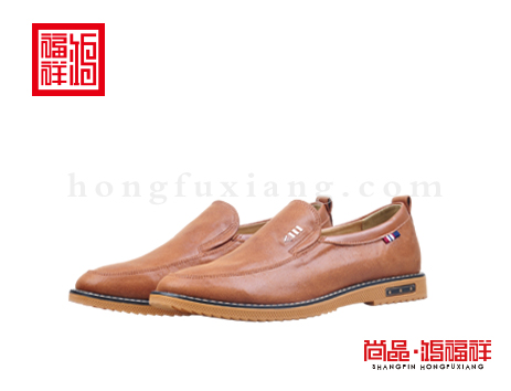 鸿福祥布鞋男鞋Q153009驼色风尚鞋