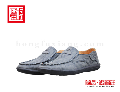 鸿福祥布鞋男鞋Q151057灰色大众鞋