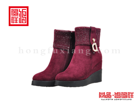 鸿福祥布鞋女鞋D152050红色风尚鞋
