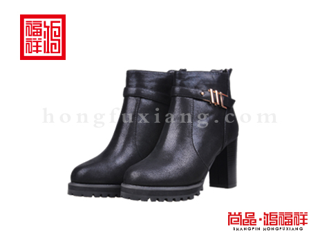 鸿福祥布鞋女鞋D152112黑色风尚鞋