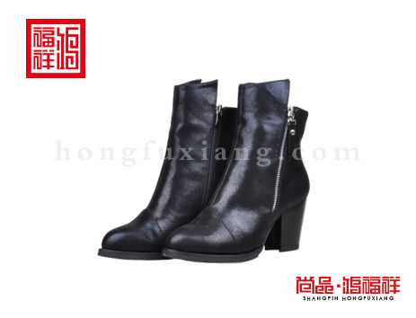 鸿福祥布鞋女鞋D152116黑色风尚鞋