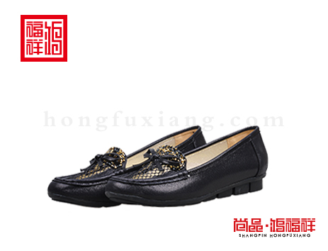 鸿福祥布鞋女鞋X521206黑色风尚鞋