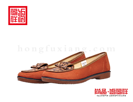鸿福祥布鞋女鞋N264048棕色轻便鞋