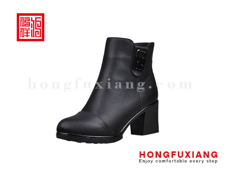 鸿福祥布鞋女鞋D162676黑色风尚鞋