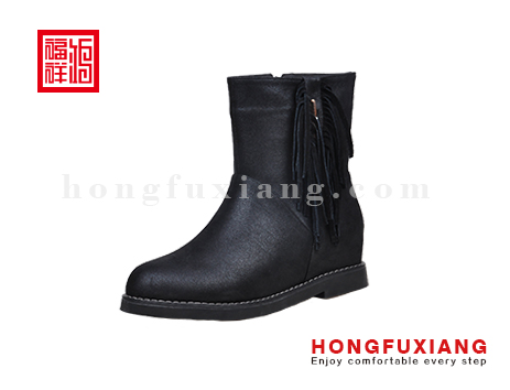 鸿福祥布鞋女鞋D162636黑色风尚鞋