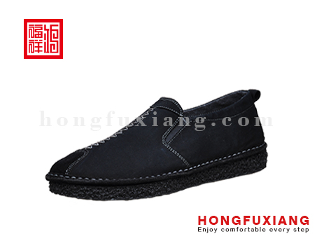 鸿福祥布鞋男鞋H5GZ81299黑色休闲系列