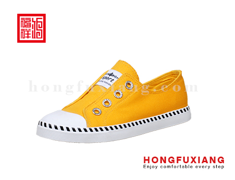 鸿福祥布鞋H0LX85278黄色校园系列