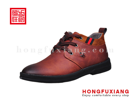 鸿福祥布鞋男鞋H9GX81491驼色休闲系列