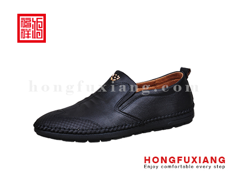 鸿福祥布鞋男鞋H1GX91045黑色休闲系列
