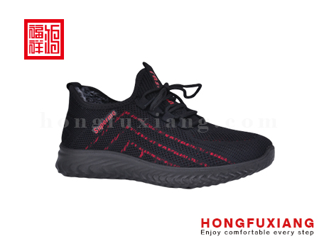 鸿福祥布鞋女鞋HL789620黑红